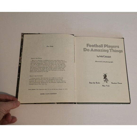 Football Players Do Amazing Things Mel Cebulash 1975 Step Up Books Vtg Hardcover - Picture 5 of 7